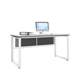 witte kantoor tafel 160 cm met computer en documenten op bureau